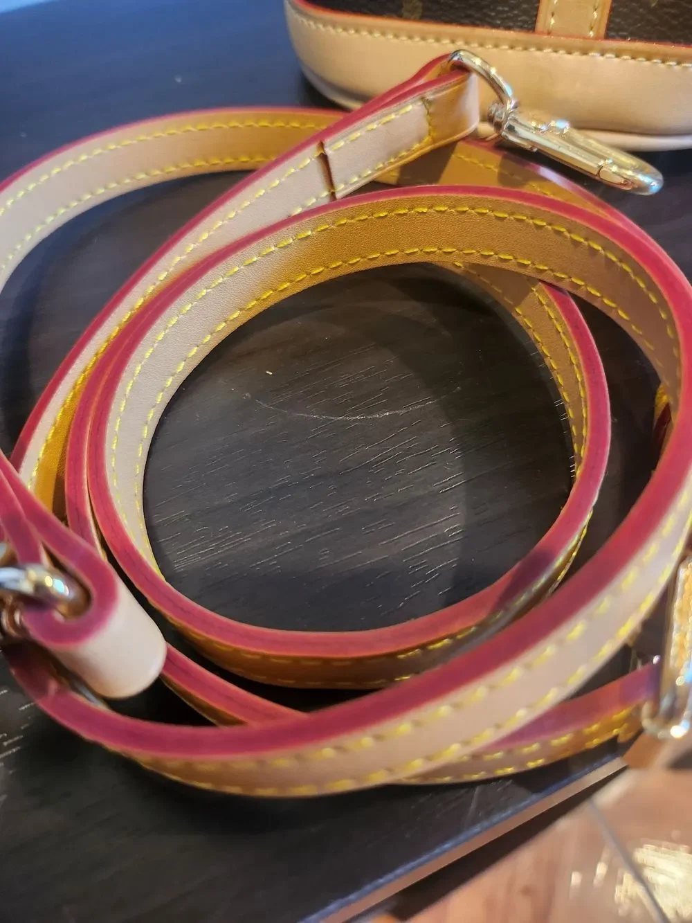 Brown Canvas Monogram Lock It Bucket Crossbody - Picture 6 of 15